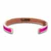 Bracciale in rame di colore purple con logo ripetuto (retro)