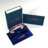 Bracciale in rame con fantasia militare di colore purple e nero con scatola e bag in velluto