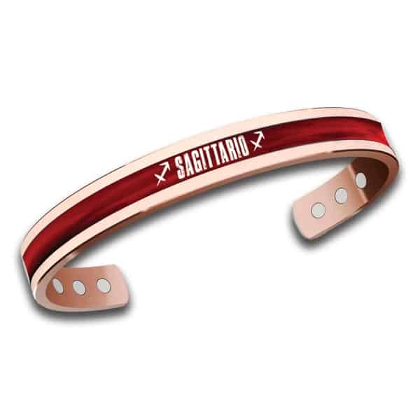 Bracciale in rame con segno zodiacale sagittario