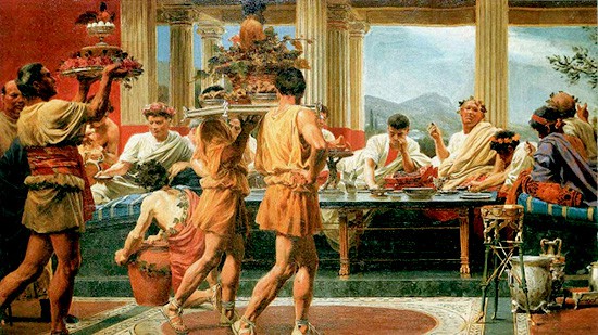 banchetto degli antichi romani